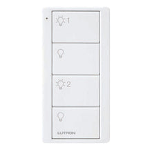 Load image into Gallery viewer, Lutron Pico Light Remote: 4-button with lights icon (2-group) (On,Off) - White PK2-4B-TAW-L21
