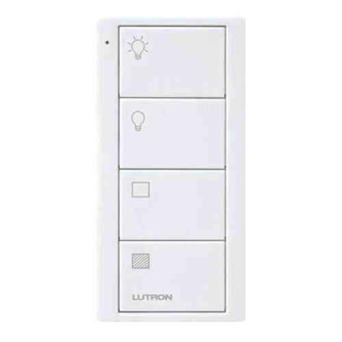 Lutron Pico Light/Blinds Remote: 4-button with lights icon (2-group) (On, Off) - White PK2-4B-TAW-LS21