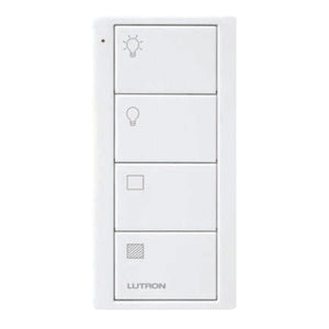 Lutron Pico Light/Blinds Remote: 4-button with lights icon (2-group) (On, Off) - White PK2-4B-TAW-LS21