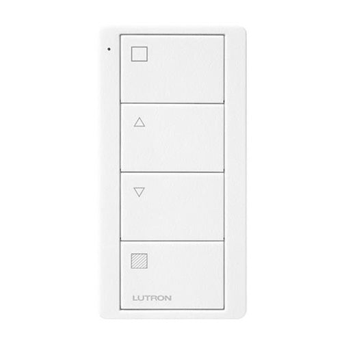 Lutron Pico Blind Remote: 4-button blinds icon (On, raise, lower, off) - White