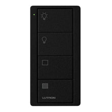 Load image into Gallery viewer, Lutron Pico Light/Blinds Remote: 4-button with lights icon (2-group) (On, Off) - Black PK2-4B-TBL-LS21
