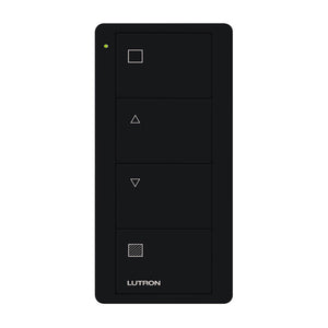 Lutron Pico Blind Remote: 4-button blinds icon (On, raise, lower, off) - Black