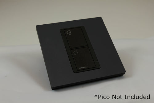 CUSTOM Faceplate for one Lutron Pico control with black Frame - Matt Black