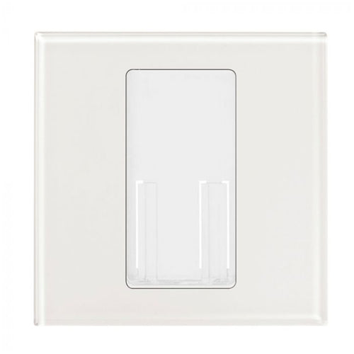 Lutron Faceplate for single Pico control - Clear Glass with White Paint