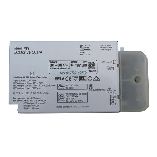 eldoLED ECOdrive 561/A - 50w 0-10V dimmable constant current LED driver