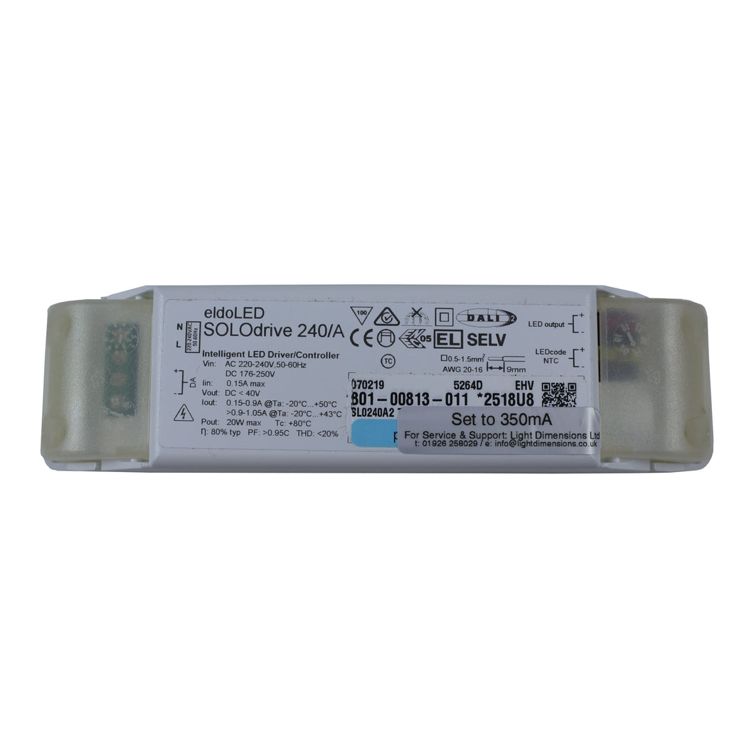 eldoLED SOLOdrive 240/A2 – 20w DALI dimmable constant current LED driver